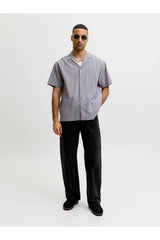 JACK&JONES JJETYSON RESORT SHIRT SS SN 12289457 - Antrasit/ Gri