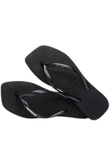 HAVAİANAS SQUARE LOGO METALLIC 4148257 - Siyah