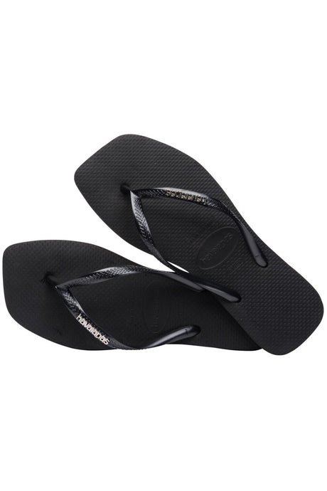 HAVAİANAS SQUARE LOGO METALLIC 4148257 - Siyah