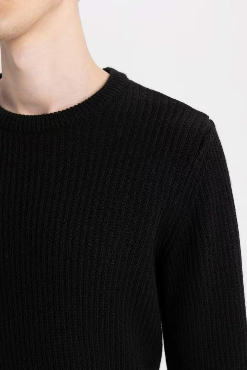 Defacto Erkek Pullover C8814Ax - Siyah