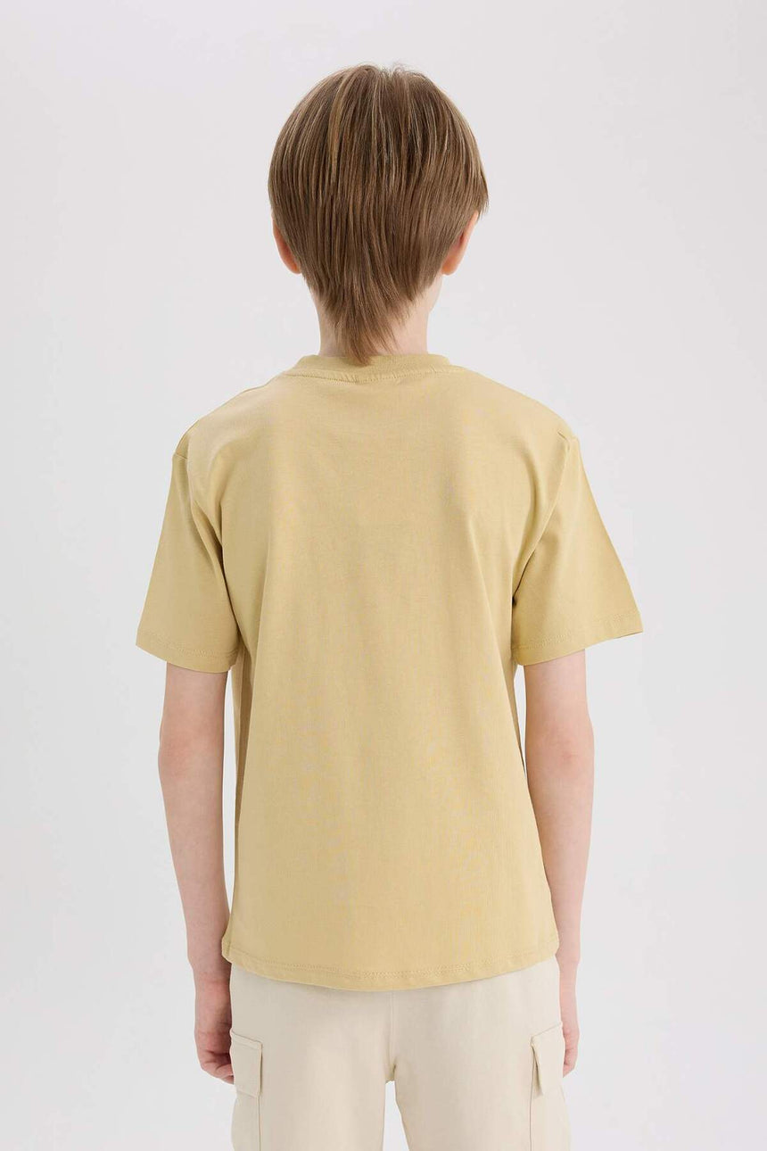 Defacto Çocuk Short Sleeve T-Shirt E3743A8 - Açık Kahve