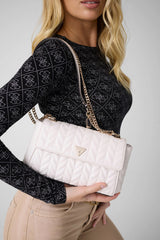 Guess Stacey Kadın Portföy Çanta HWGG9741210 - Kırık Beyaz / Ekru