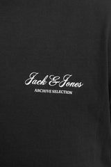 JACK&JONES PLUS JJEARCHIVE GRAPHIC TEE SS ONECK NOOS PLS 12289683 - Siyah