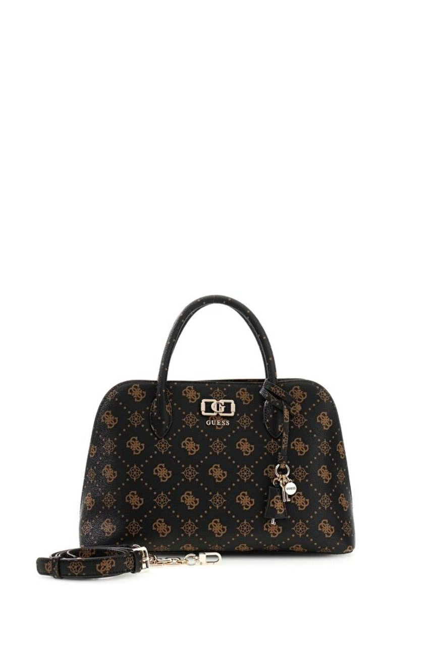 GUESS KADIN EMELIE LOGO 2 COMP SATCHEL HWGP9928060 - Parlak Yeşil