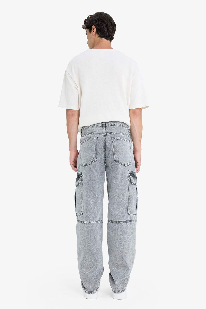 DeFacto D7263AX Erkek Jean Pantolon - Açık Gri