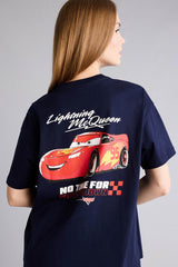 DeFacto H0552AX Kadın T-Shirt - Koyu Lacivert