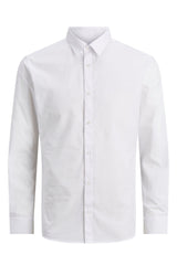 JACK&JONES PLUS JJJOE SHIRT LS PLAIN NOOS PLS 12200623 - Beyaz