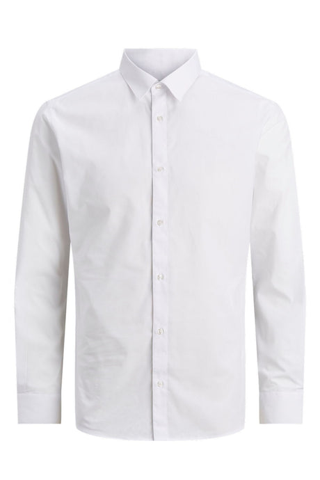 JACK&JONES PLUS JJJOE SHIRT LS PLAIN NOOS PLS 12200623 - Beyaz