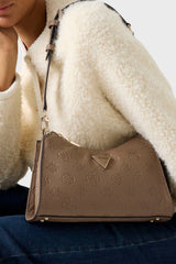 GUESS KADIN CRESIDIA II TOP ZIP HWPD9888180 - Koyu Kahverengi