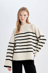 Defacto Kadın Pullover A7047Ax - Ekru