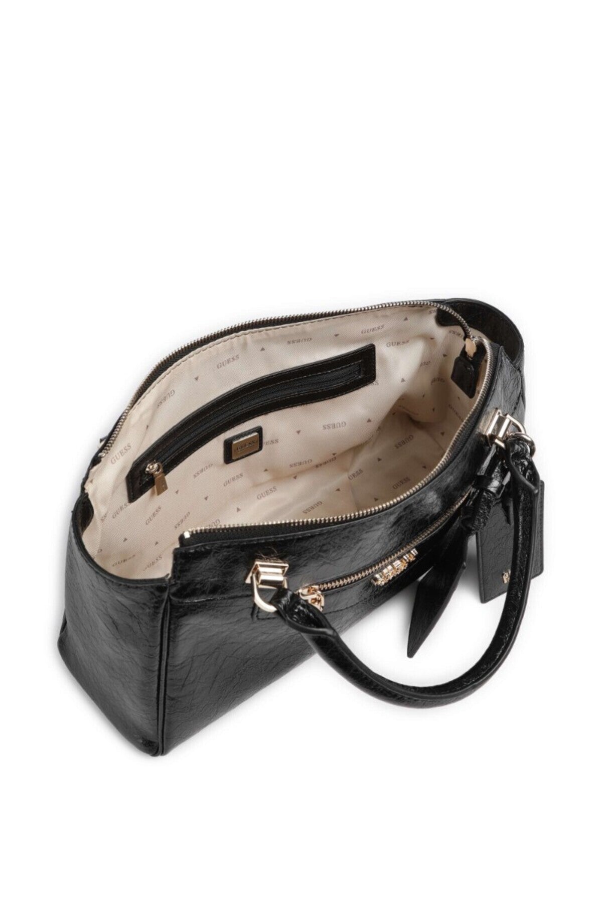 Guess Antonia Small Satchel Kadın Omuz Çantası HWTG2183050 - Siyah