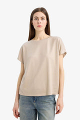 Defacto Kadın Short Sleeve T-Shirt C8807Ax - Açık Kahverengi