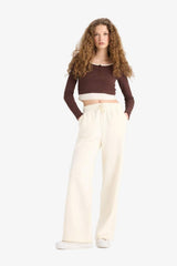 Defacto Kadın Trousers A0954AX - Ekru