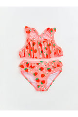 LC Waikiki Çocuk Fırfırlı Bikini Takımı S6EB27B1 - Pembe