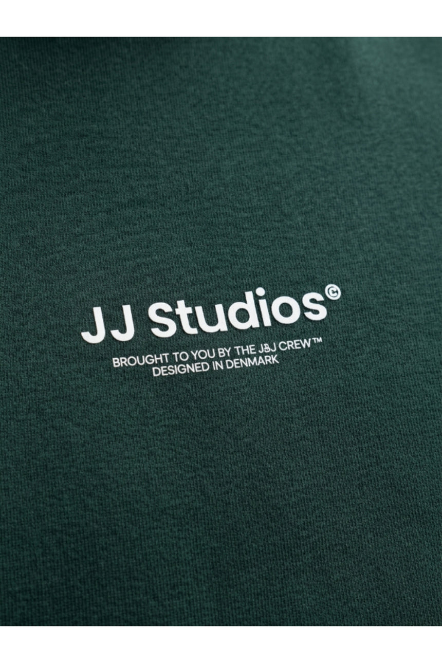 JACK&JONES PLUS JJESOHO SWEAT CREW NECK NOOS PLS 12284682 - Koyu Yeşil