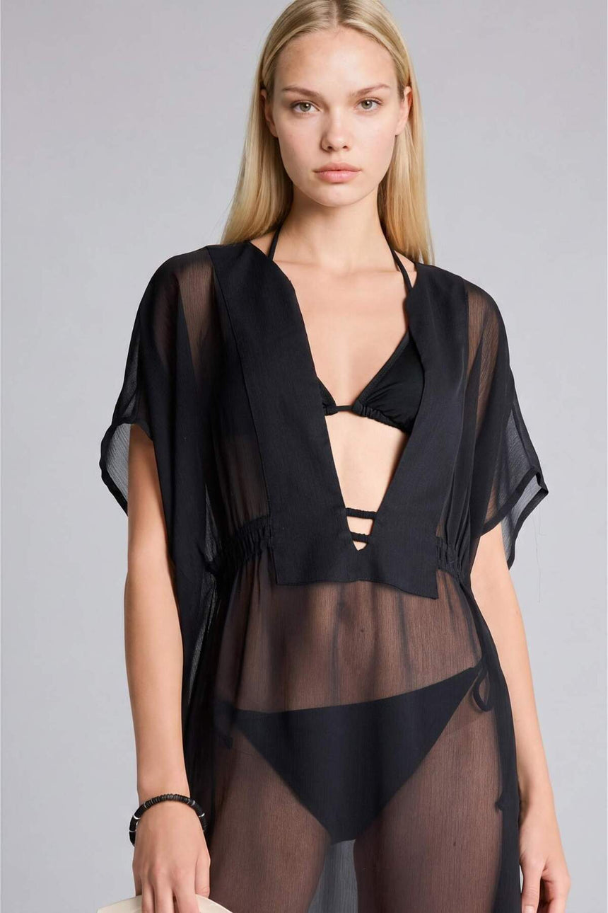 Defacto Kadın fixture sifon tunik Z9958AZ - Siyah