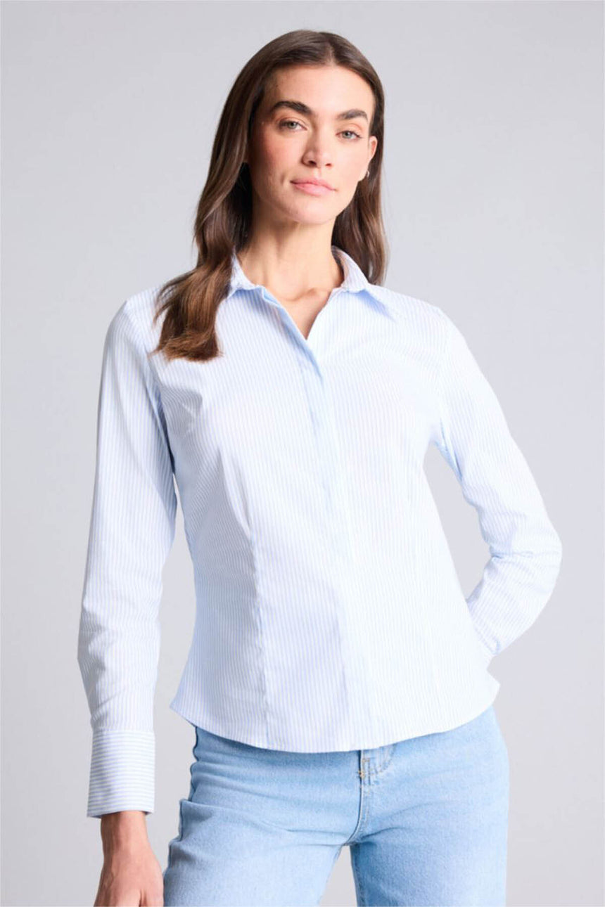 Defacto Kadın Woven Top D3172AX - Açık Mavi