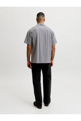 JACK&JONES JJETYSON RESORT SHIRT SS SN 12289457 - Antrasit/ Gri