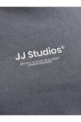 JACK&JONES PLUS JJESOHO SWEAT CREW NECK NOOS PLS 12284682 - Koyu Gri