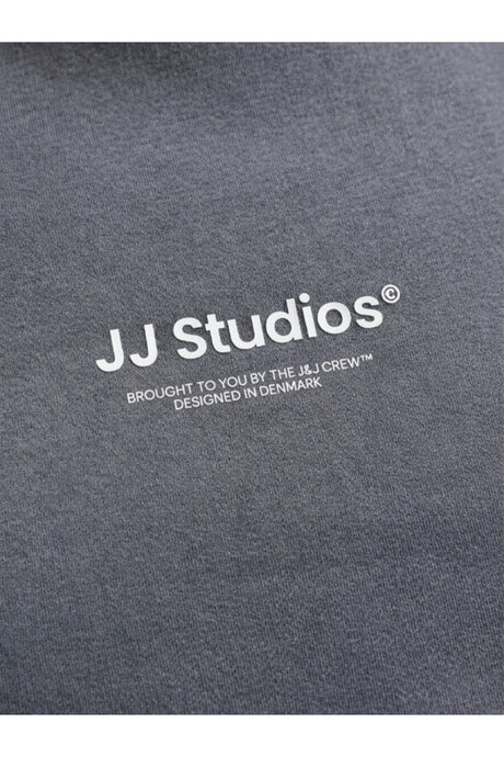 JACK&JONES PLUS JJESOHO SWEAT CREW NECK NOOS PLS 12284682 - Koyu Gri