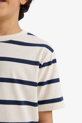 Defacto Çocuk Short Sleeve T-Shirt D7864A8 - Çivit Mavisi