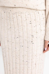 Defacto Kadın Tricot Skirt B0090AX - Ekru