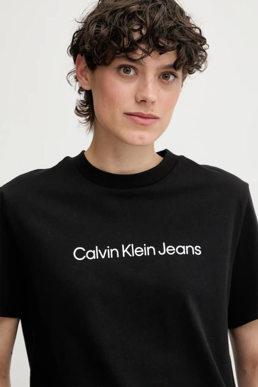 Calvin Klein Kadın A- INST LOGO CLASSIC TEE SS LV047C912G - Siyah