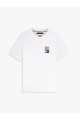 Tommy Hilfiger Erkek BRAND LOVE TEXT STACK TEE MW0MW42367 - Beyaz