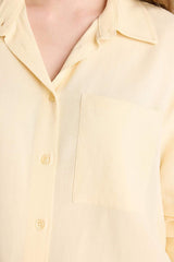 Defacto Kadın Long Sleeve Shirt E2208Ax - Açık Sarı
