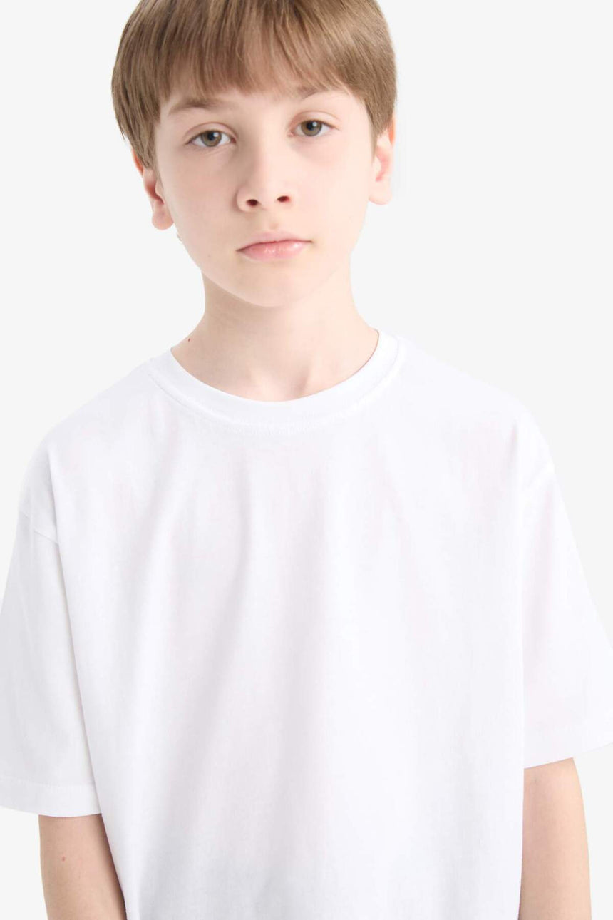 Defacto Çocuk Short Sleeve T-Shirt K1687A6 - Beyaz