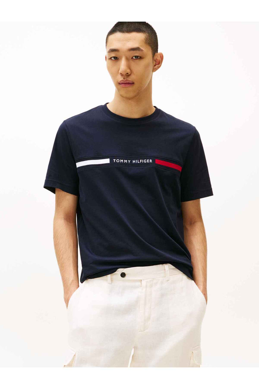 Tommy Hilfiger MW0MW36498 Erkek T-Shirt - Koyu Lacivert