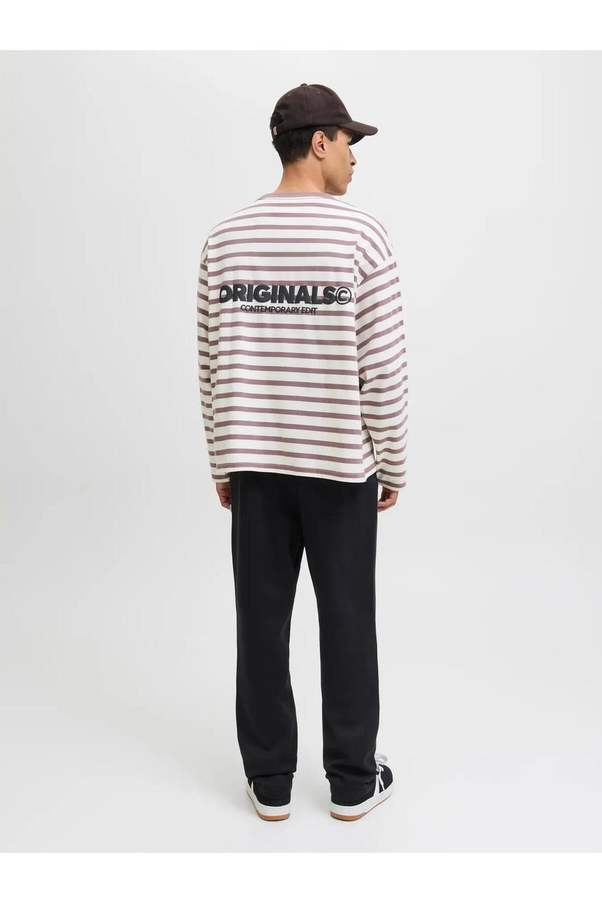 JACK&JONES JPSTKANE BRADLEY UNCUFFED SWT PANTS NOOS 12279134 - Siyah