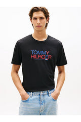 Tommy Hilfiger Erkek BRAND LOVE BIG TEXT TEE MW0MW42369BDS - Siyah