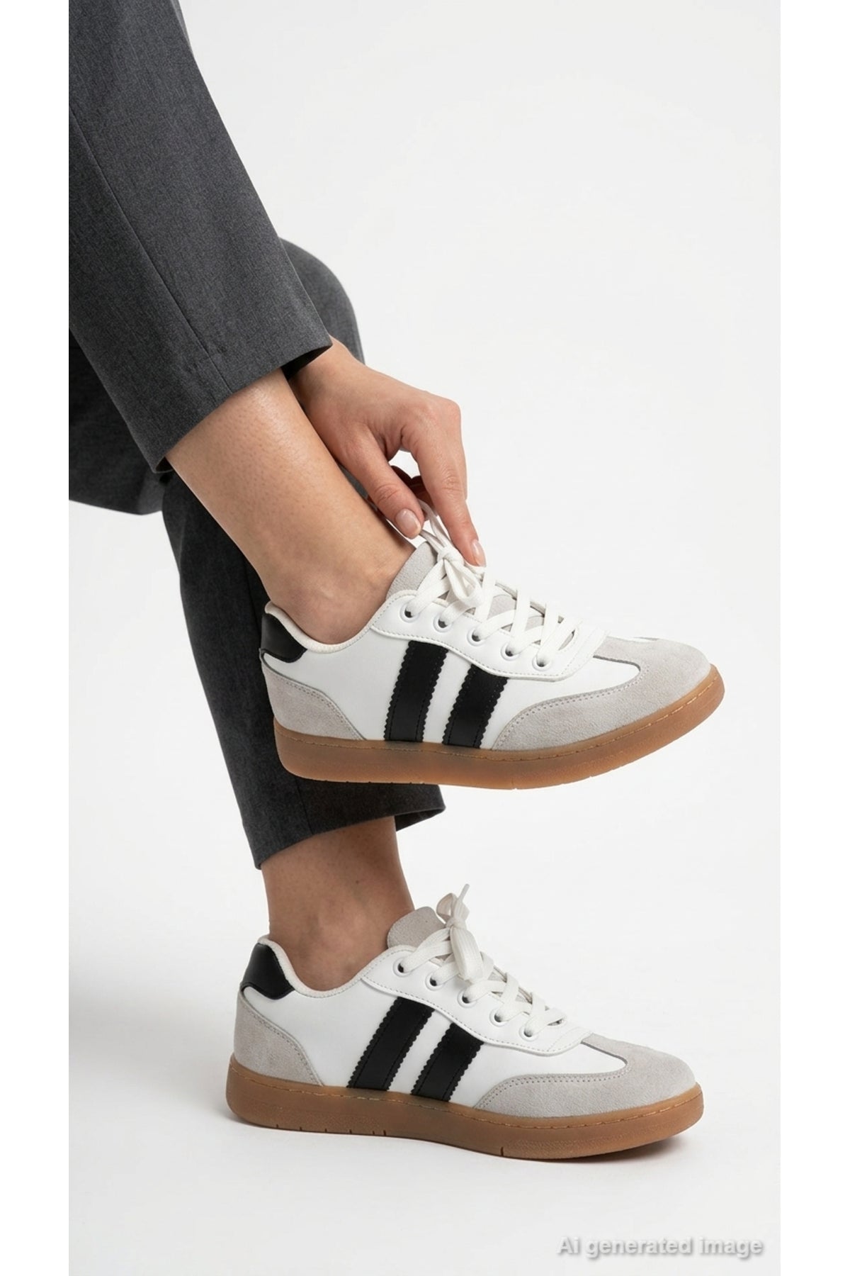 Eysha Melisandre Beyaz Süet Kadın Sneaker