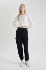 Defacto Kadın Long Sleeve T-Shirt A8311Ax - Kırık Beyaz