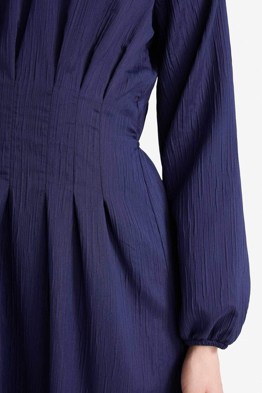 Defacto Kadın Long Sleeve Woven Dress F2728Ax - Koyu Lacivert
