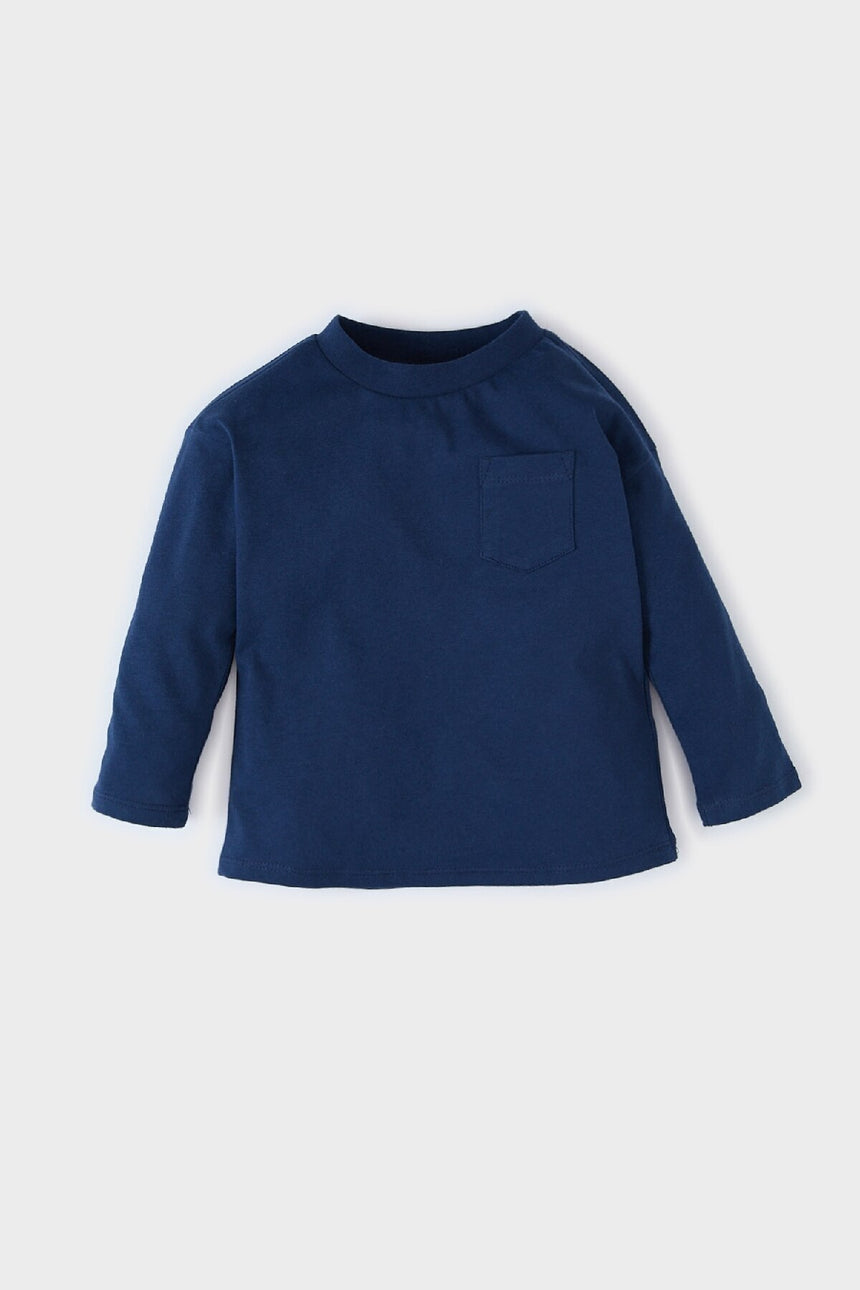 Defacto Çocuk Long Sleeve T-Shirt B7004A5 - Koyu Lacivert