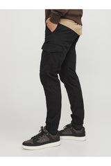 JACK&JONES JPSTPAUL FLAKE CARGO NOOS 12139912 - Siyah