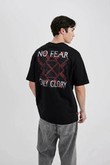 Defacto Erkek T-Shirt B8091Ax - Siyah