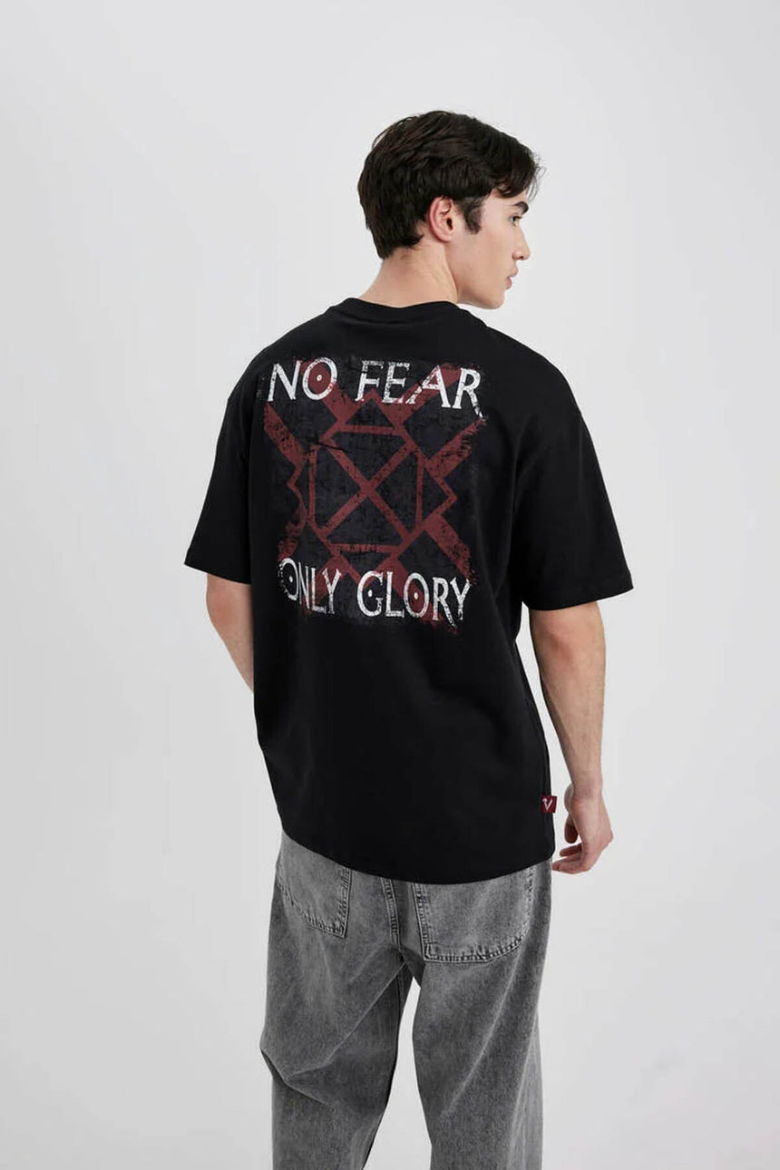 Defacto Erkek T-Shirt B8091Ax - Siyah