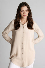 Defacto Kadın Long Sleeve Tunic Z3538AZ - Kahverengi / Kum Beji