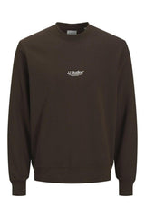 JACK&JONES SWEAT 12278791 - Koyu Kahverengi