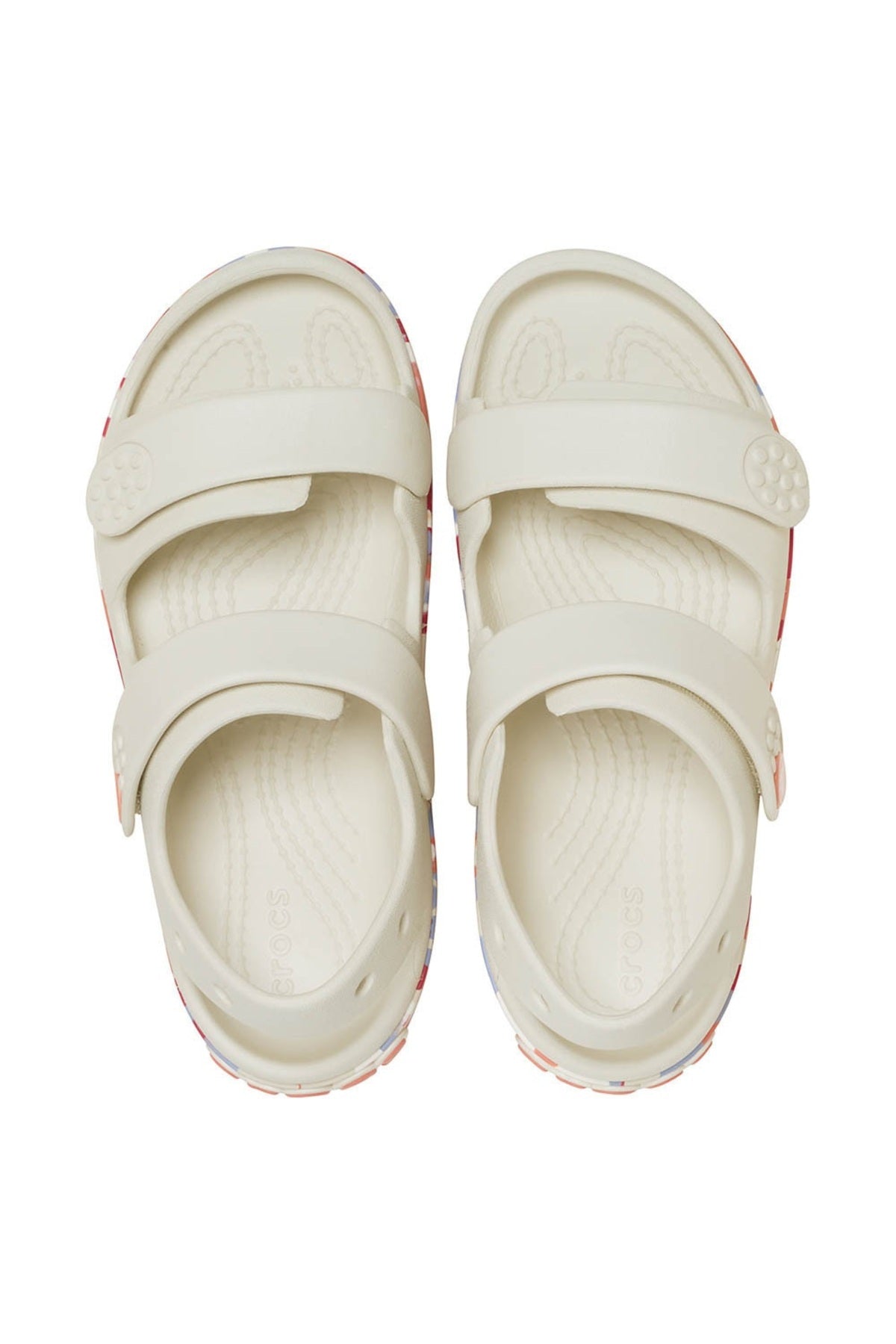 Crocs Crocband Cruiser Glow Confetti Band Sandal Çocuk Sandalet 212528 - Kırık Beyaz/Açık Pembe