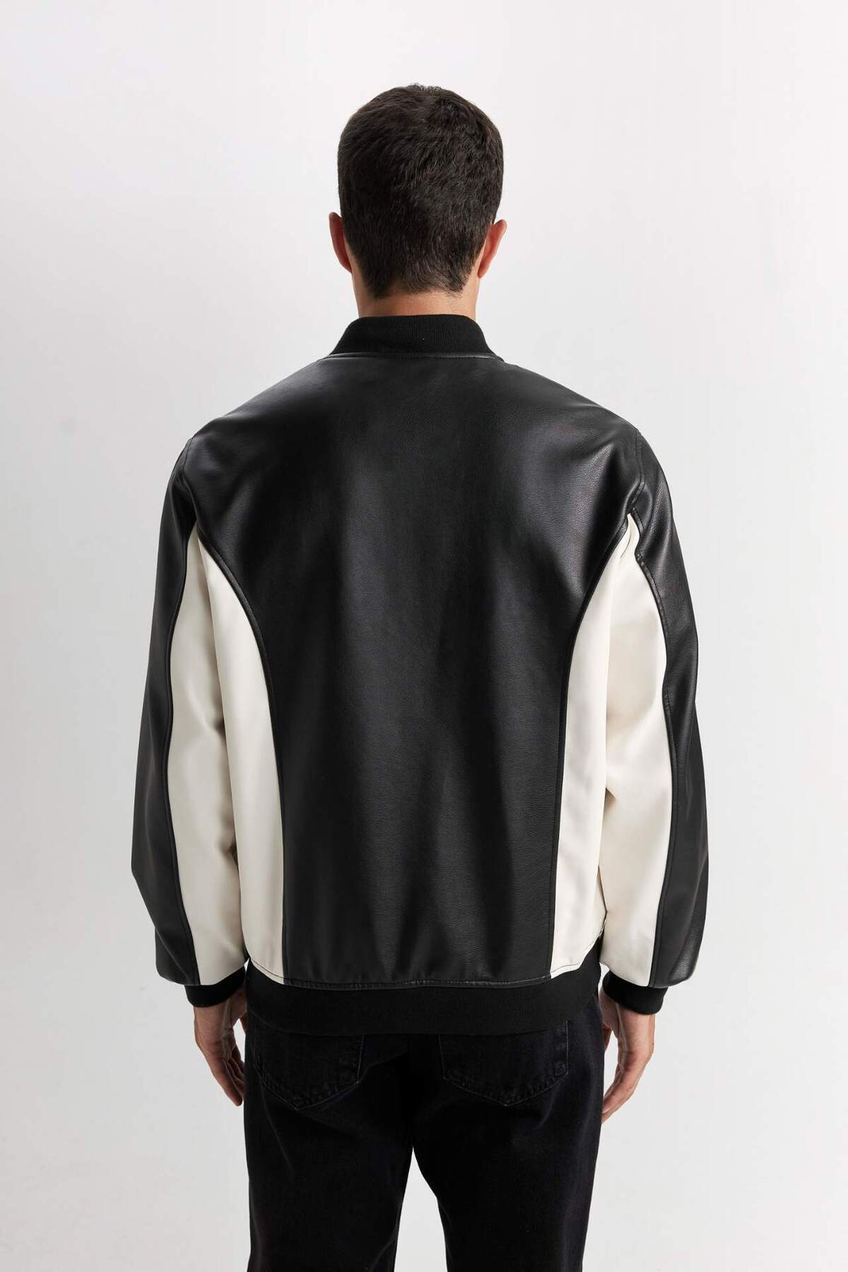 Defacto Erkek Pu Mont D6242Ax - Siyah