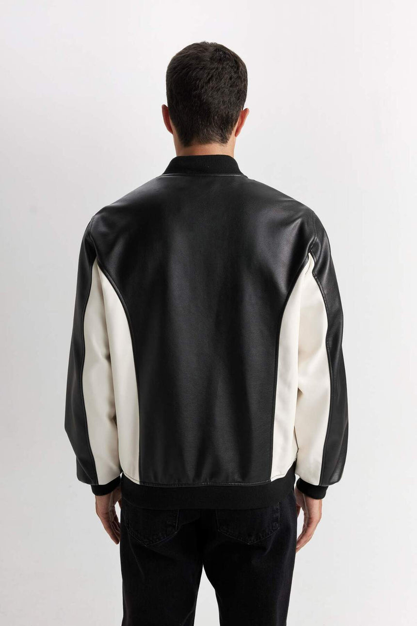 Defacto Erkek Pu Mont D6242Ax - Siyah