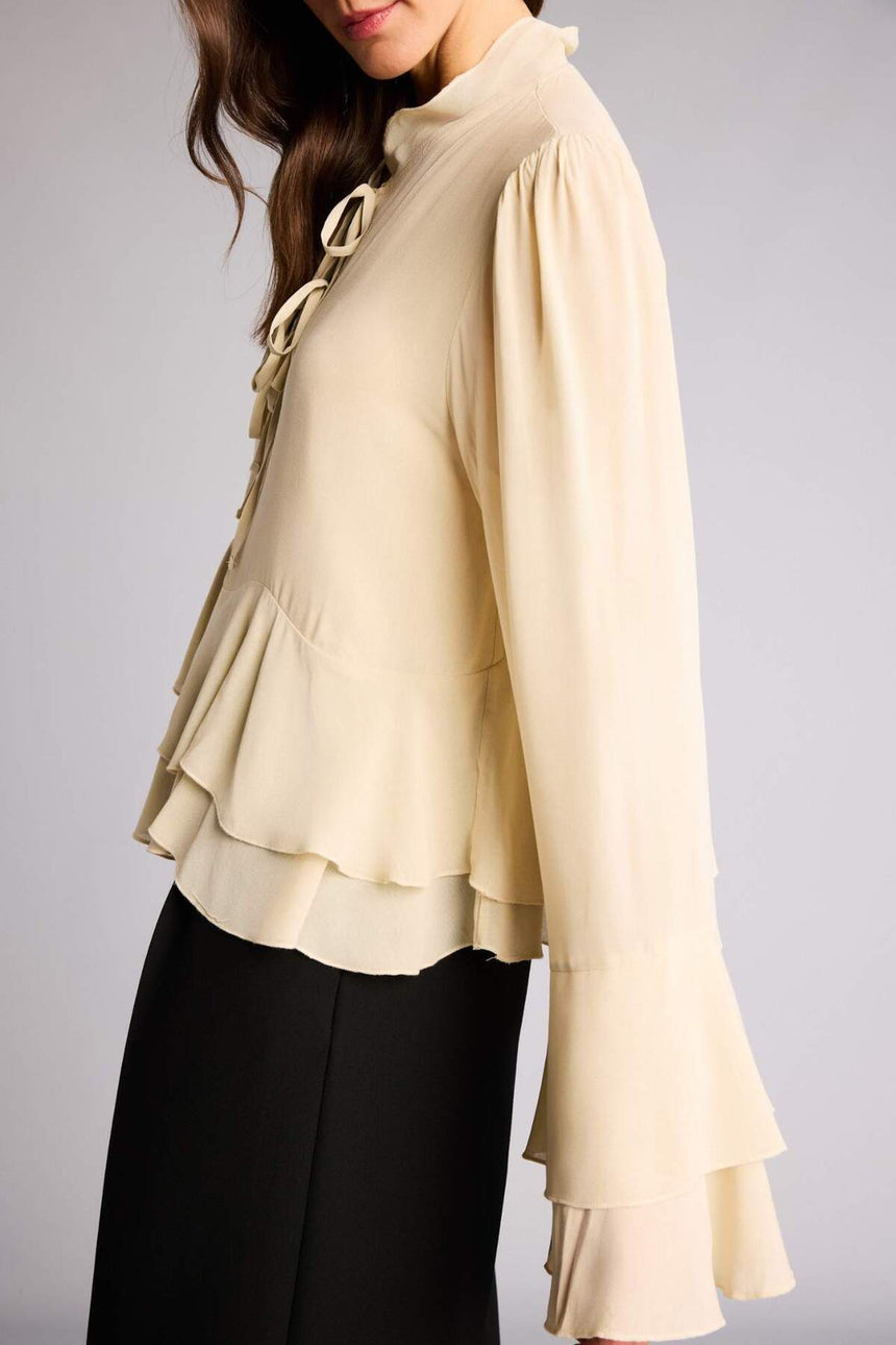 Defacto Kadın Long Sleeve Blouse H1569AX - Kum Beji