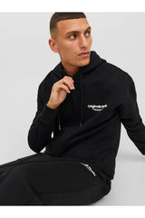 jack&jones jorvesterbro sweat zip hood 12241691 - Siyah