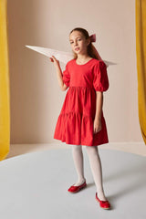 Defacto Çocuk Woven Dress B6927A8 - Kırmızı