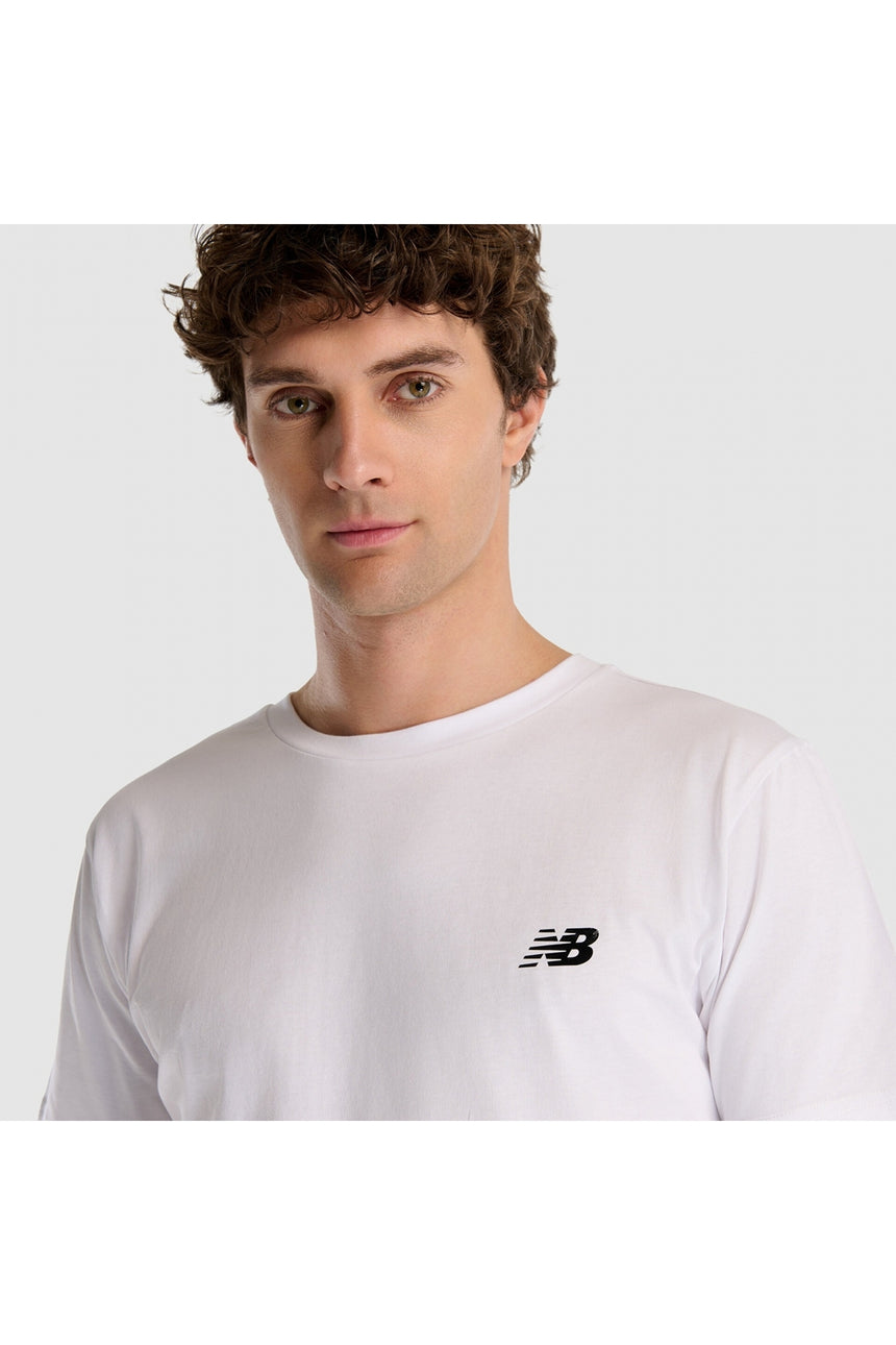 NEW BALANCE ERKEK T-SHİRT MNT1537 - Beyaz