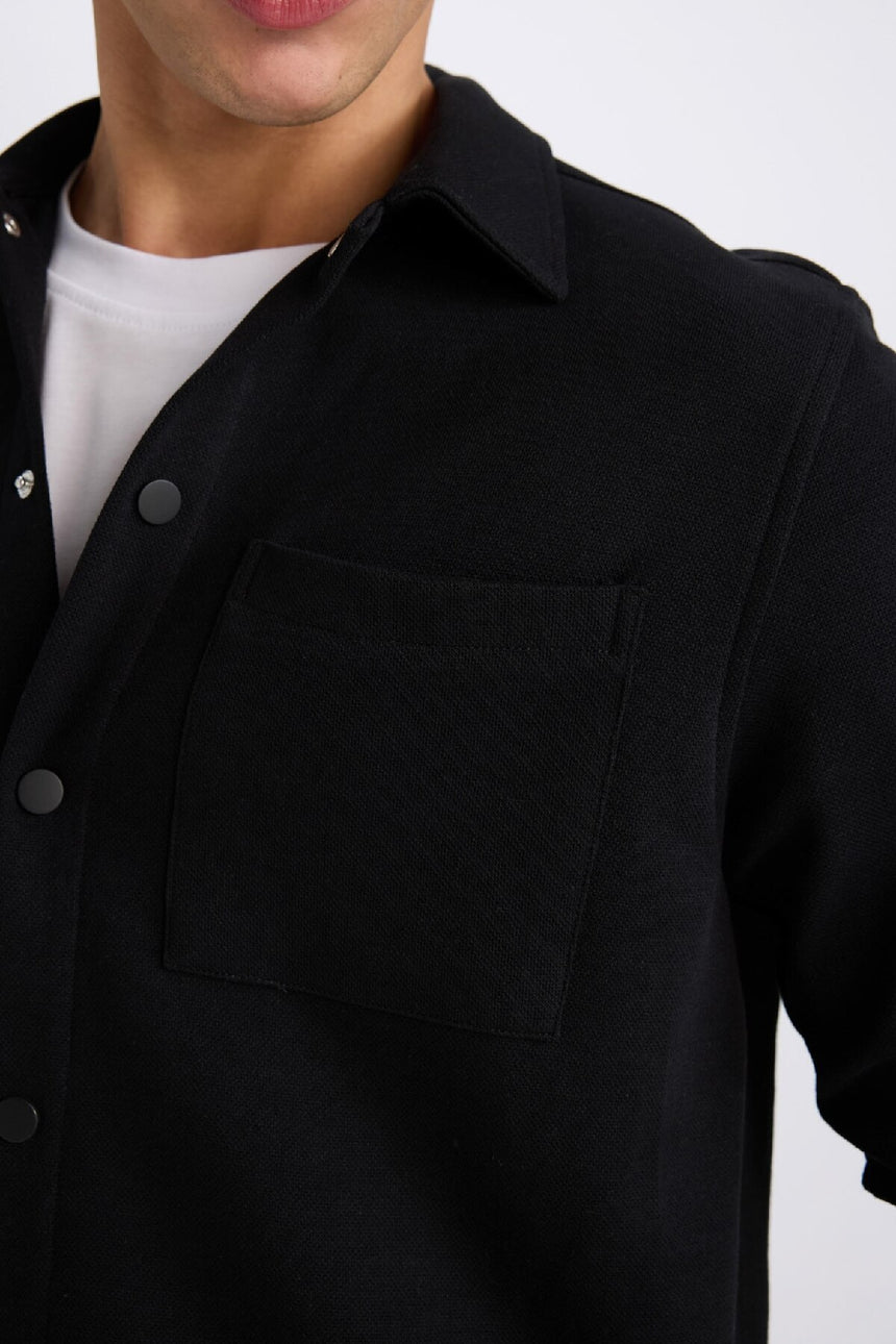Defacto Erkek Overshirt D8876Ax - Siyah